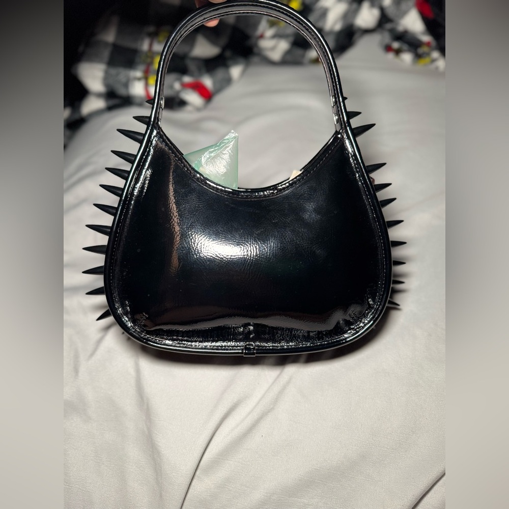 Coachtopia Crinkle Patent Coachtopia Leather With Spikes All Over Ergo - Picture 6 of 8